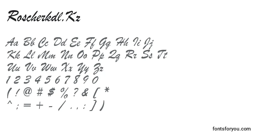 Roscherkdl.Kz Font – alphabet, numbers, special characters