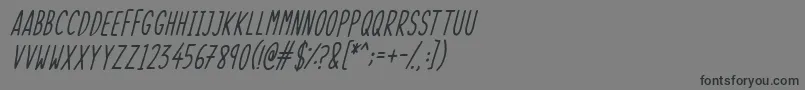 SkinnyThingsItalic Font – Black Fonts on Gray Background
