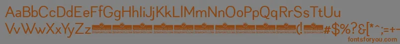 LeonRegularTrial Font – Brown Fonts on Gray Background