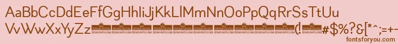 LeonRegularTrial Font – Brown Fonts on Pink Background