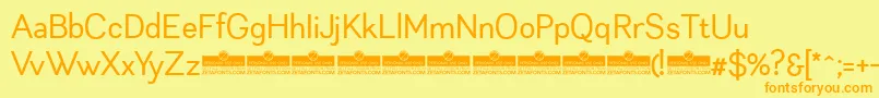 LeonRegularTrial Font – Orange Fonts on Yellow Background