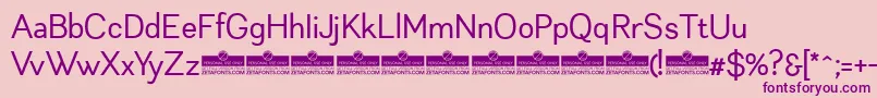 LeonRegularTrial Font – Purple Fonts on Pink Background