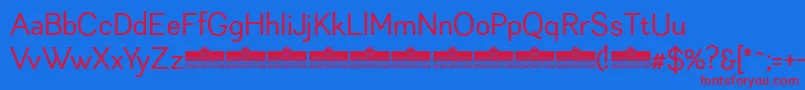 LeonRegularTrial Font – Red Fonts on Blue Background