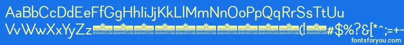 LeonRegularTrial Font – Yellow Fonts on Blue Background