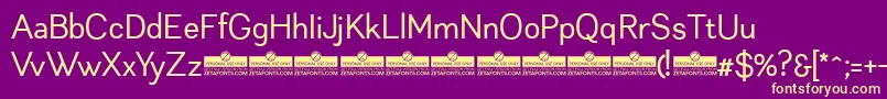 LeonRegularTrial Font – Yellow Fonts on Purple Background