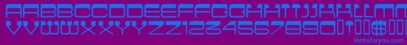 CinemaMf Font – Blue Fonts on Purple Background