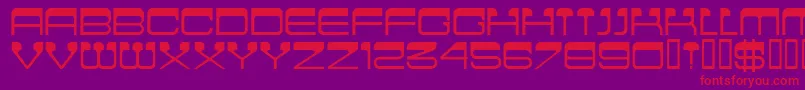 CinemaMf Font – Red Fonts on Purple Background