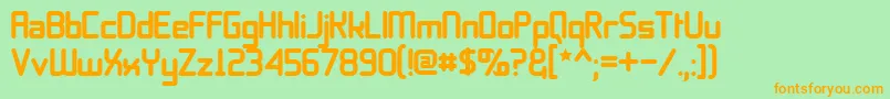 11s01BlackTuesday Font – Orange Fonts on Green Background