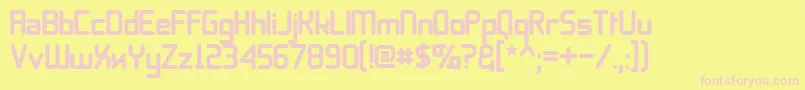 11s01BlackTuesday-fontti – vaaleanpunaiset fontit keltaisella taustalla