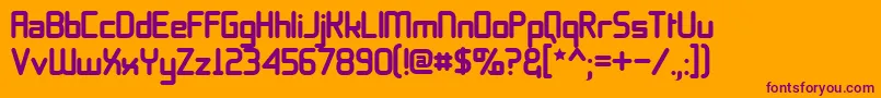 11s01BlackTuesday-fontti – violetit fontit oranssilla taustalla