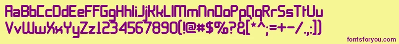 11s01BlackTuesday Font – Purple Fonts on Yellow Background