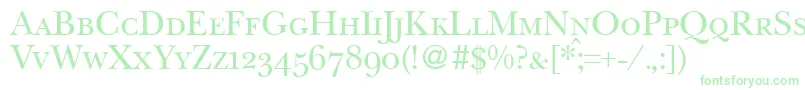 BaskervillenovatwosmcRegular Font – Green Fonts on White Background