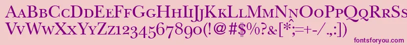 BaskervillenovatwosmcRegular Font – Purple Fonts on Pink Background