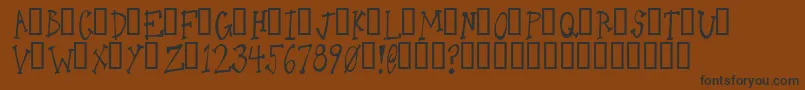OneLeggedDonkey Font – Black Fonts on Brown Background