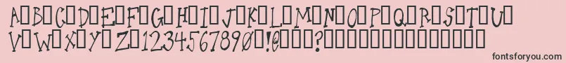 OneLeggedDonkey Font – Black Fonts on Pink Background