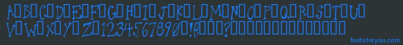 OneLeggedDonkey Font – Blue Fonts on Black Background