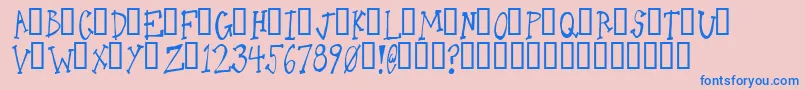 More about OneLeggedDonkey Font OneLeggedDonkey Font – Blue Fonts on Pink Background