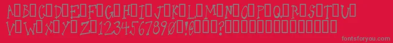 OneLeggedDonkey Font – Gray Fonts on Red Background