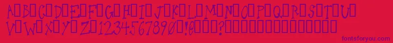 OneLeggedDonkey Font – Purple Fonts on Red Background