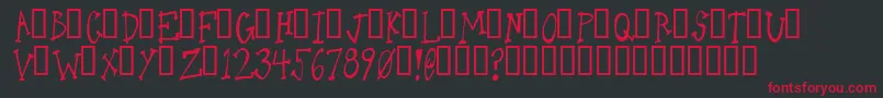 OneLeggedDonkey Font – Red Fonts on Black Background
