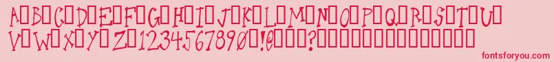 OneLeggedDonkey Font – Red Fonts on Pink Background