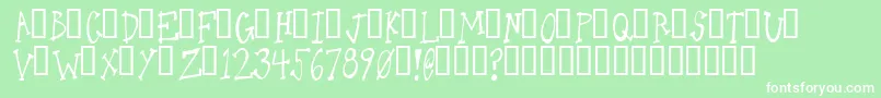 OneLeggedDonkey Font – White Fonts on Green Background