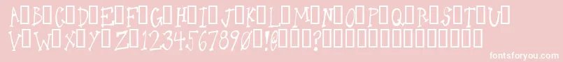 OneLeggedDonkey Font – White Fonts on Pink Background