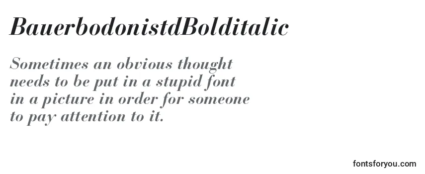 BauerbodonistdBolditalic Font