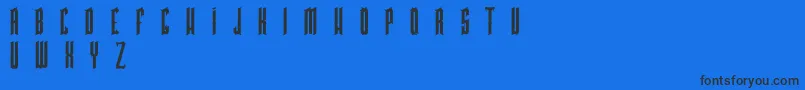 PkHigmonum Font – Black Fonts on Blue Background