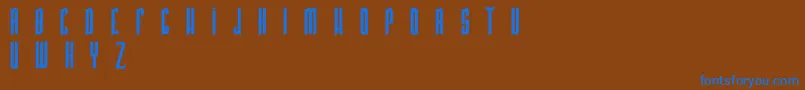 フォントPkHigmonum – 茶色の背景に青い文字