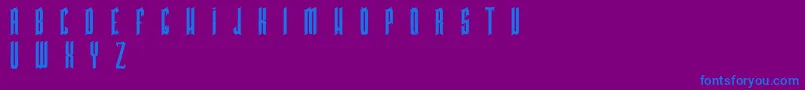 PkHigmonum-Schriftart – Blaue Schriften auf violettem Hintergrund