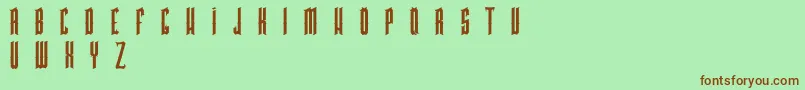 PkHigmonum Font – Brown Fonts on Green Background