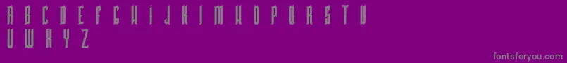 フォントPkHigmonum – 紫の背景に灰色の文字