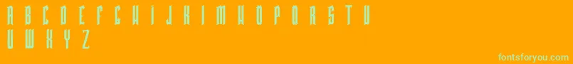 PkHigmonum Font – Green Fonts on Orange Background