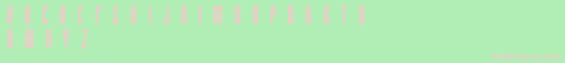 PkHigmonum-fontti – vaaleanpunaiset fontit vihreällä taustalla