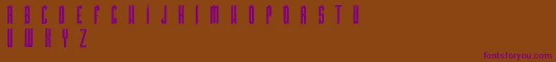 PkHigmonum-fontti – violetit fontit ruskealla taustalla