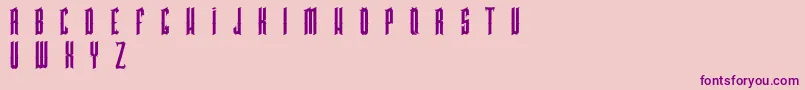PkHigmonum-Schriftart – Violette Schriften auf rosa Hintergrund