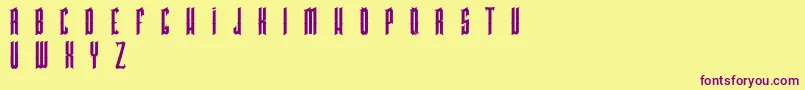 PkHigmonum Font – Purple Fonts on Yellow Background