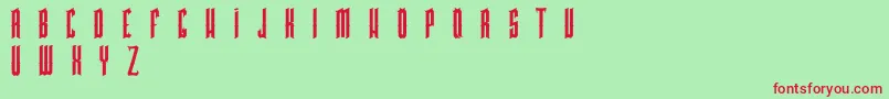 PkHigmonum Font – Red Fonts on Green Background