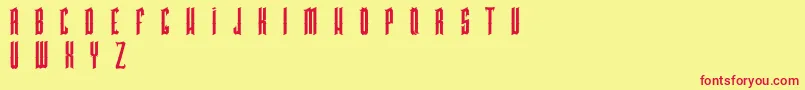 PkHigmonum Font – Red Fonts on Yellow Background