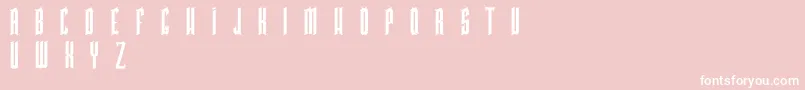PkHigmonum-Schriftart – Weiße Schriften auf rosa Hintergrund