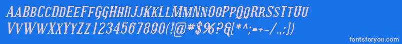 SfcovingtonscBolditalic Font – Pink Fonts on Blue Background