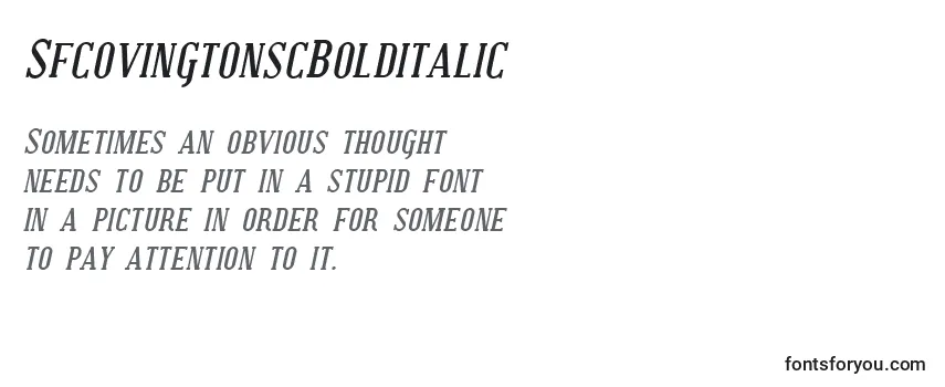 SfcovingtonscBolditalic Font
