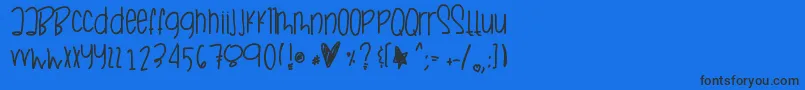 Sleepybaboos Font – Black Fonts on Blue Background