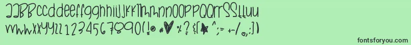 Sleepybaboos Font – Black Fonts on Green Background