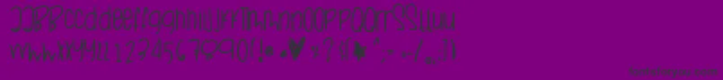 Sleepybaboos-fontti – mustat fontit violetilla taustalla