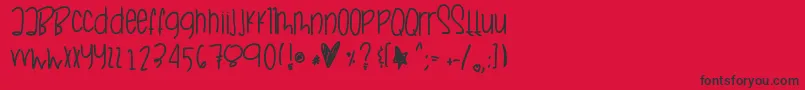 Sleepybaboos Font – Black Fonts on Red Background