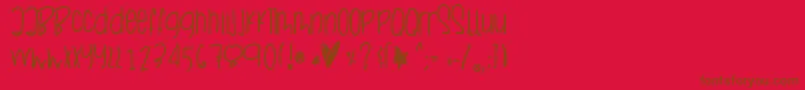 Sleepybaboos Font – Brown Fonts on Red Background