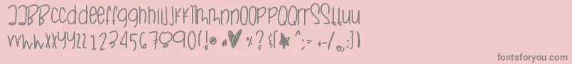 Sleepybaboos Font – Gray Fonts on Pink Background