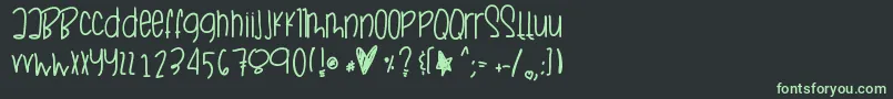 Sleepybaboos Font – Green Fonts on Black Background